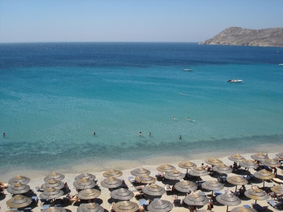 Hotelstrand von oben Myconian Imperial Resort & Thalasso Spa Centre