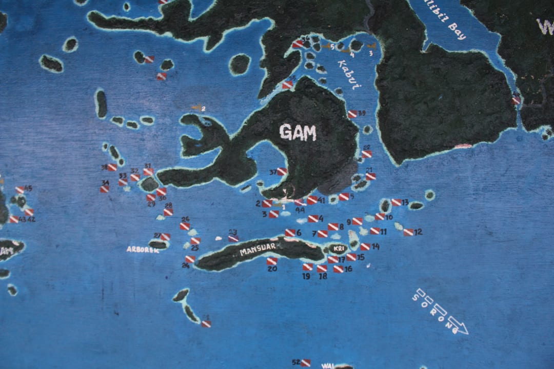 Tauchplatzkarte Papua Explorers Resort