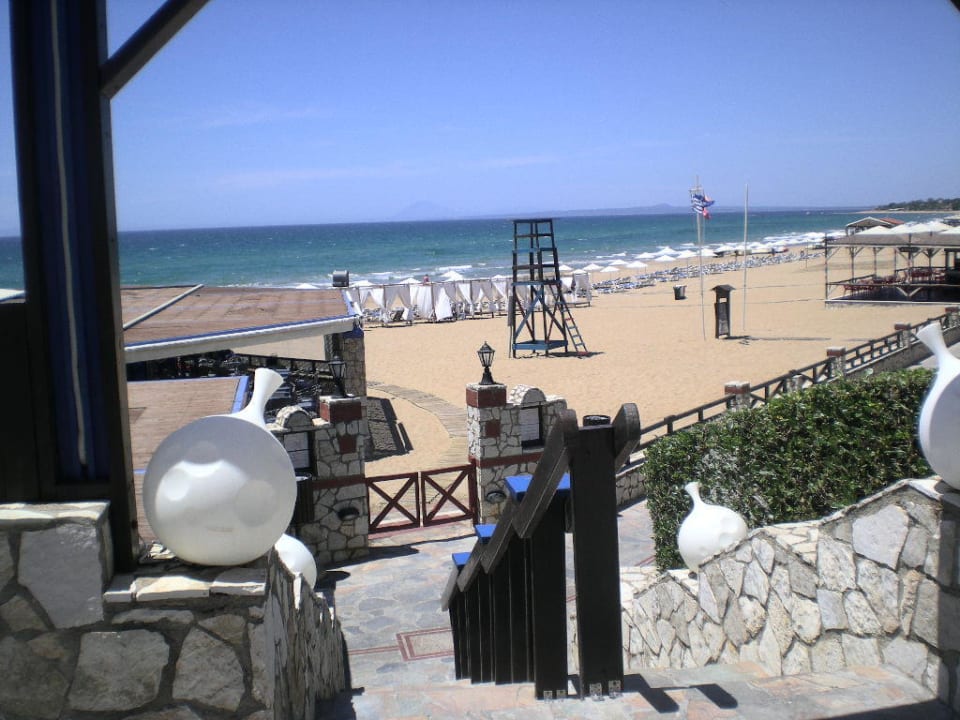 Plaża od strony restauracji Aldemar Olympian Village