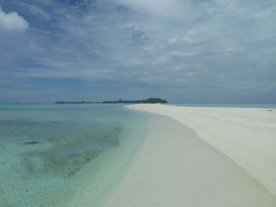 Sandbank am Ende der Insel Kuramathi Maldives