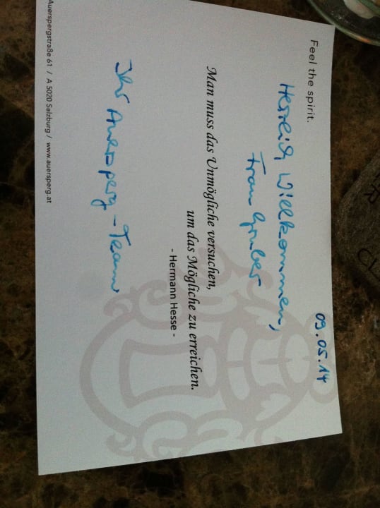 Herzliche Begrüßung Hotel & Villa Auersperg