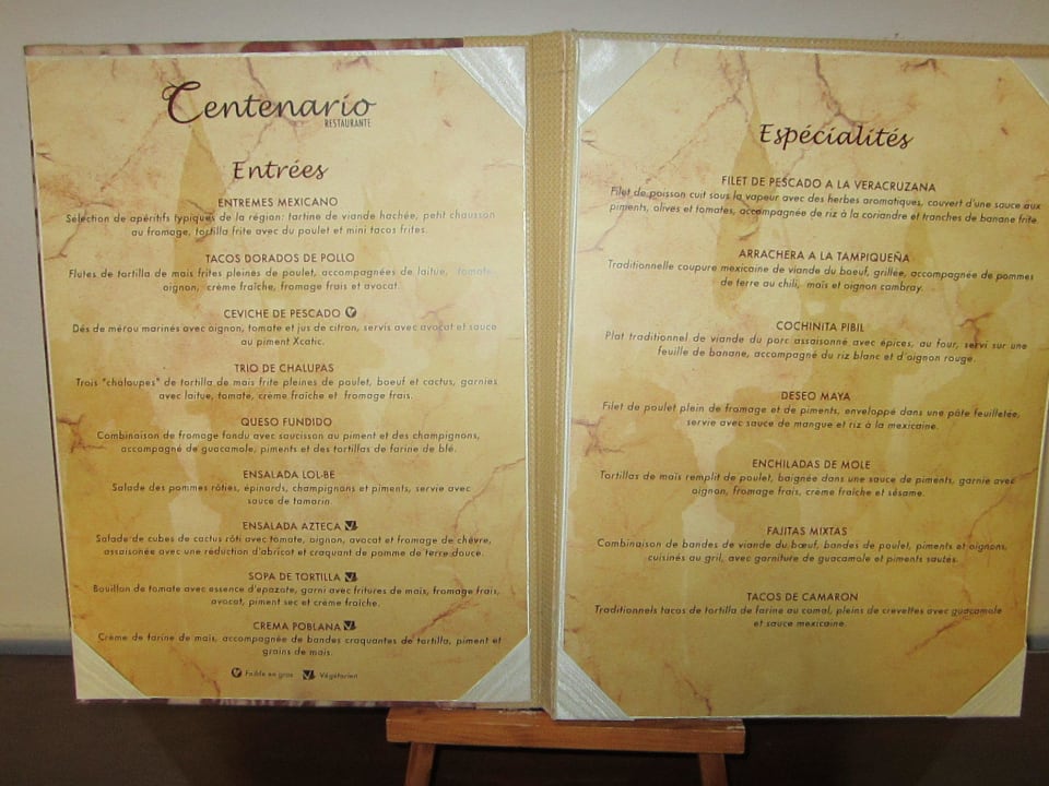 Speisekarte beim Mexikaner Catalonia Royal Tulum Beach & Spa Resort - Adults only