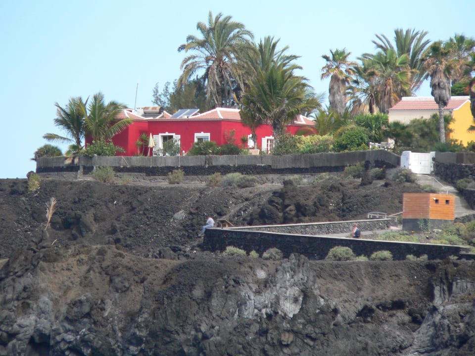Blick auf die Anlage vom Strand Bungalows Charco Verde