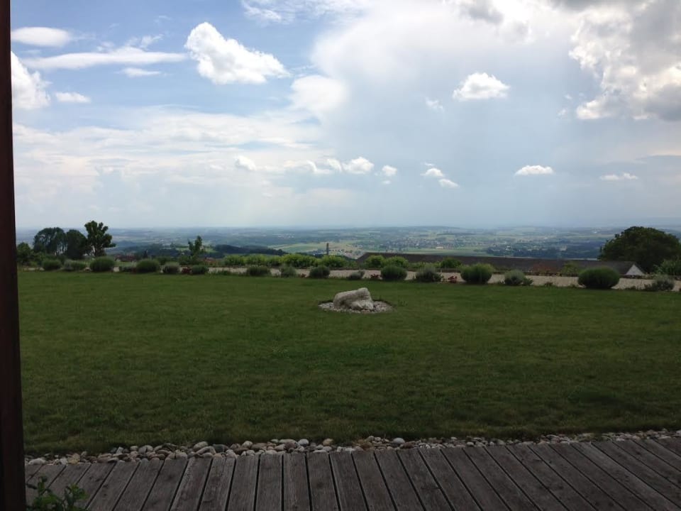 Blick von der Zimmer-Terrasse Revita Hotel Kocher