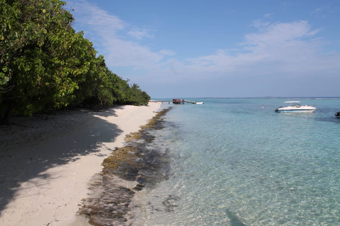 Verlassener Strandabschnitt Palm Beach Resort & Spa Maldives