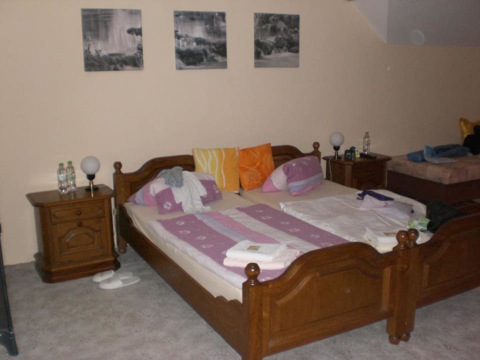 Schlafstätte des großen Appartments Pension Zátiší
