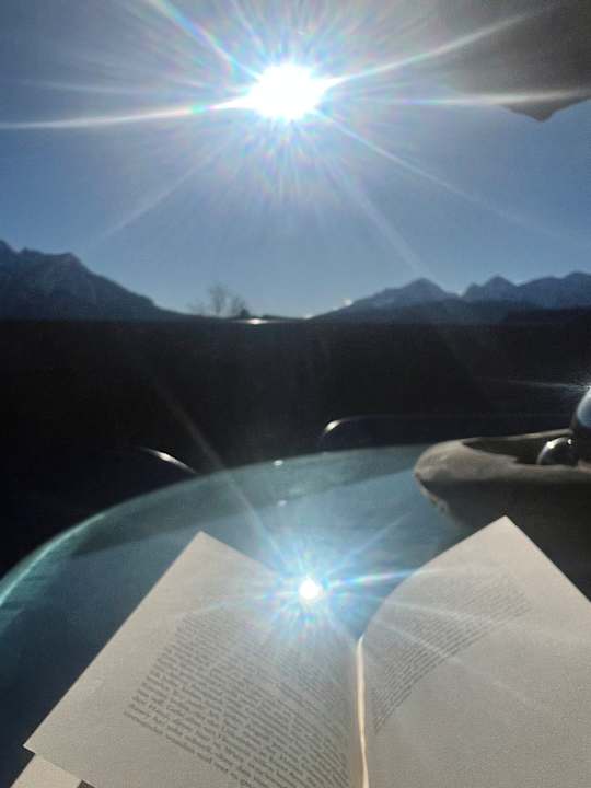 Ausblick Alpenglück de Luxe Ferienwohnung am Forggensee