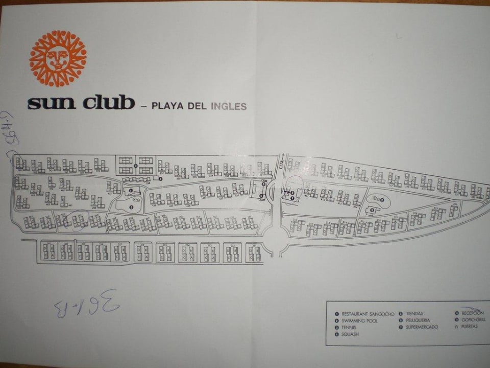 Übersuchtplan Sun Club Sun Club Playa del Ingles