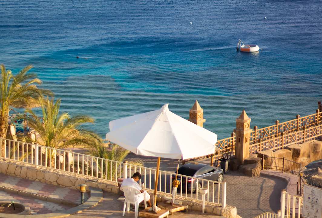 Ausblick Sharks Bay Resort Aqua Park & Diving Center