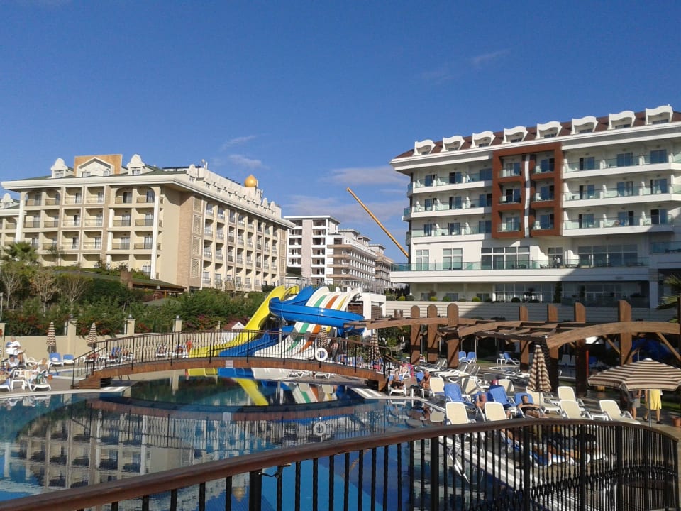 Blick vom Pool auf Haus 1 rechts,links Adalya Reso Adalya Ocean Deluxe