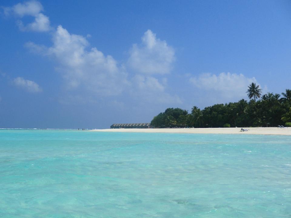 Ausblick auf die Insel Meeru Maldives Resort Island