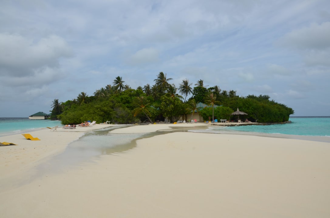 Blick von der Landzunge Embudu Village