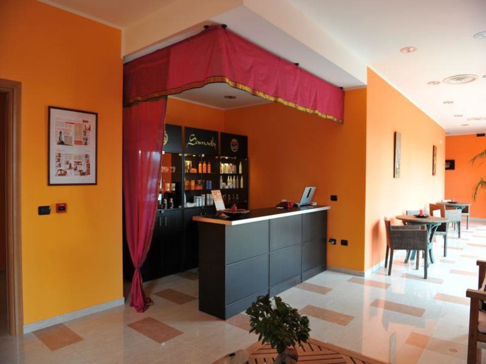 La reception del area benessere Hotel Portogreco