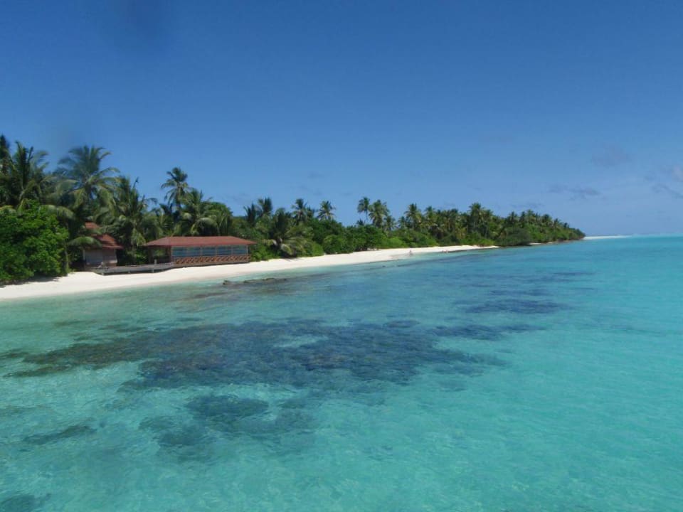 Blick von dem Steg Kuramathi Maldives