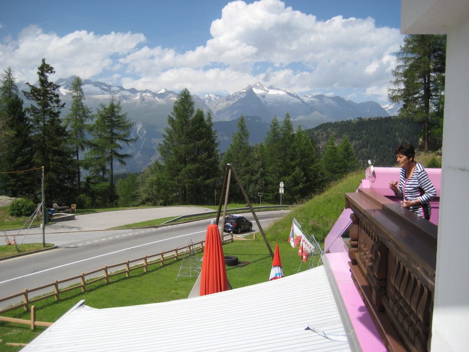 Blick vom Balkon Richtung Norden Hotel Ganterwald am Simplonpass