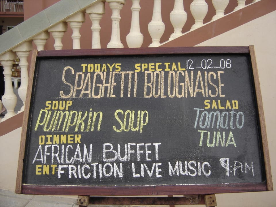 Menü Sunset Beach Hotel