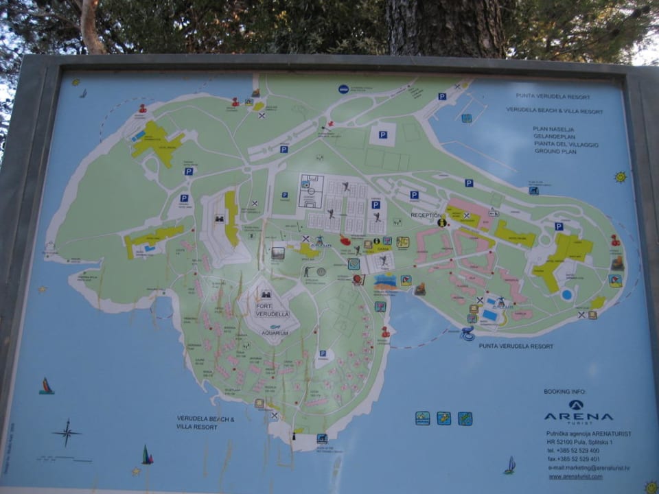 Plan der Anlage Arena Verudela Beach Resort