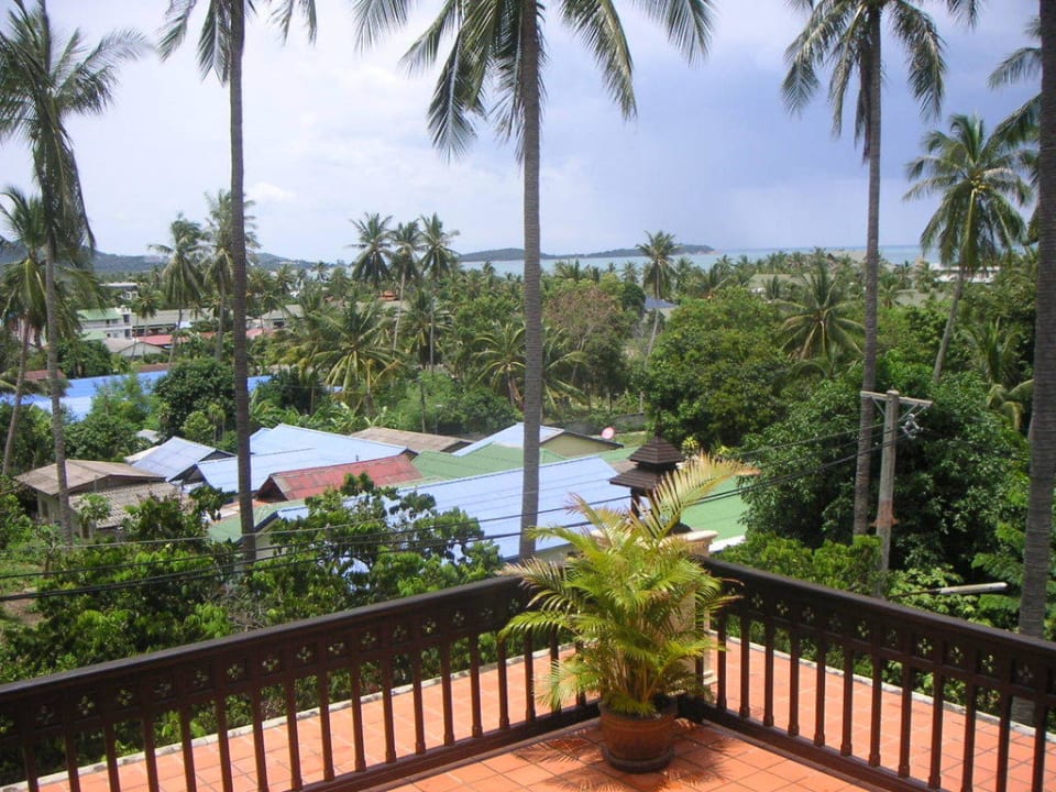 Blick von der Lobbyterrasse The Fair House Beach Resort