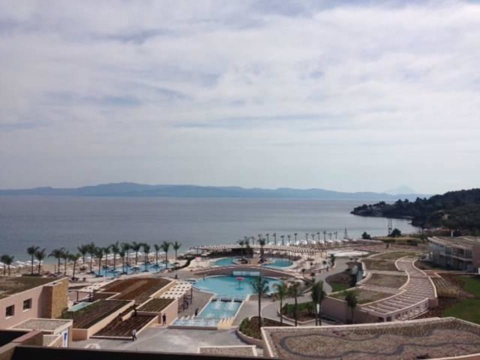 Ausblick vom Restaurant übder den Hotelkomplex Miraggio Thermal Spa Resort