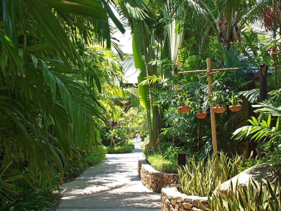 Spaziergang durch die Gartenanlage Bo Phut Resort & Spa