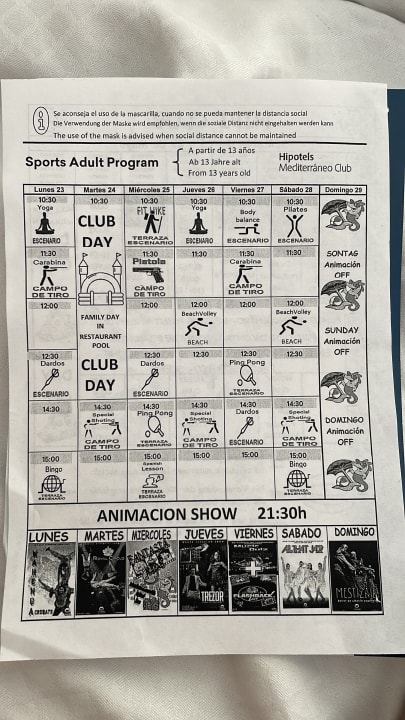 Sonstiges Hipotels Mediterraneo Club