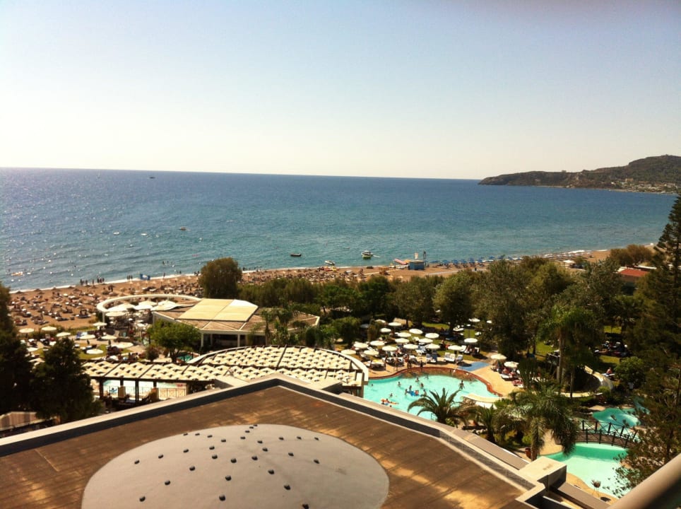 Sicht vom Zimmer auf das Meer Hotel Calypso Beach