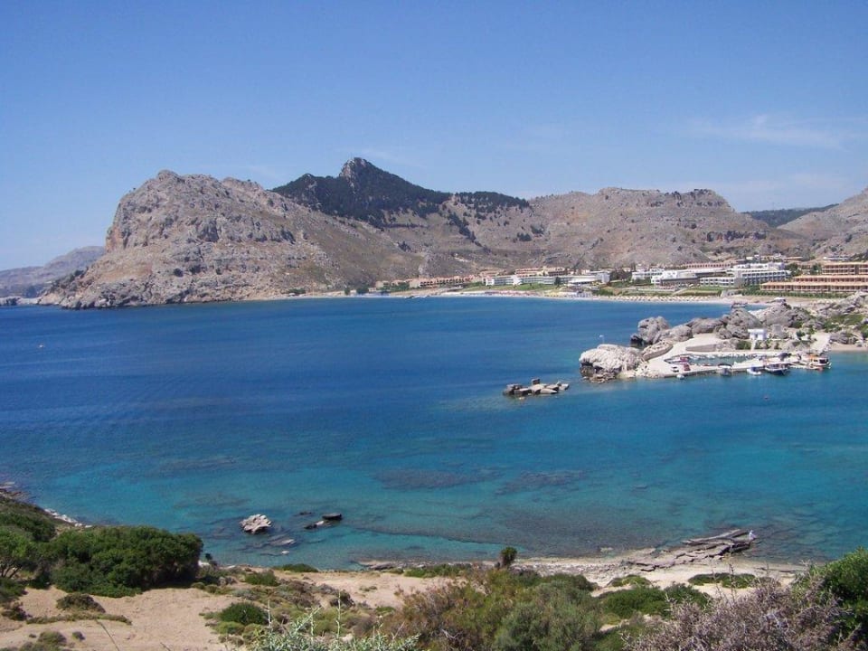 Blick von einer Anhöhe Hotel Golden Odyssey