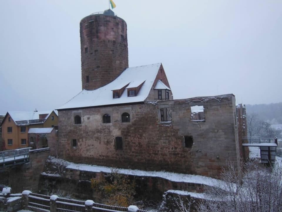 Ausblick vom Balkon Burghotel Goldener Hirsch