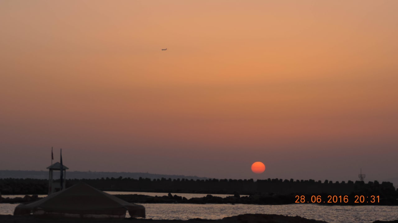 Sonnenuntergang am Hotelstrand allsun Hotel Carolina Mare