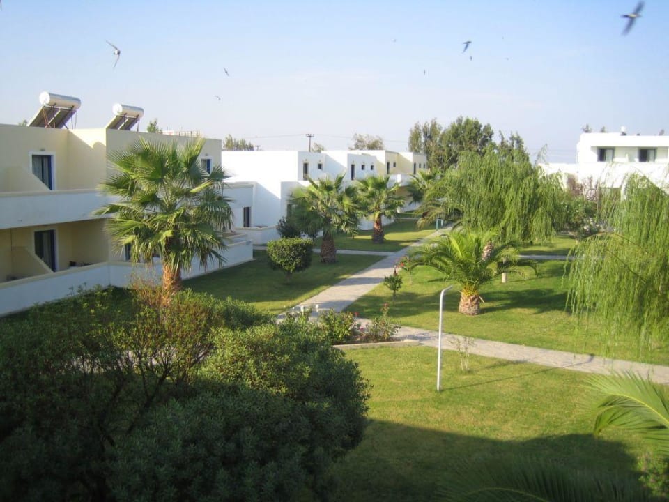 Blick vom Balkon in die Gartenanlage Hotel Esperia