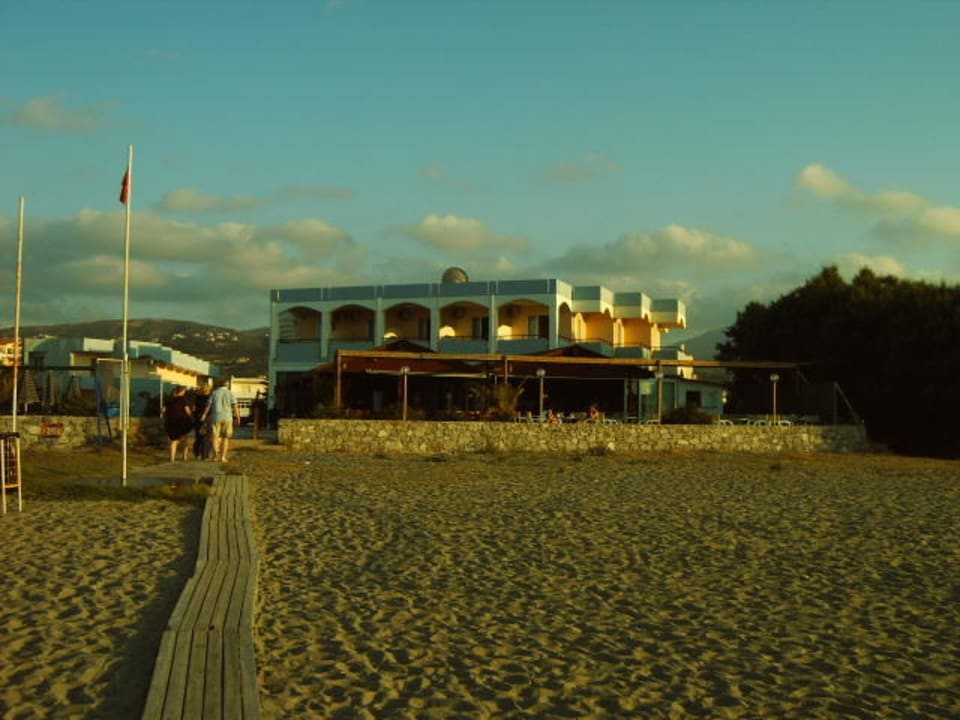 hotel, Blick vom Strand Hotel Kathrin Beach