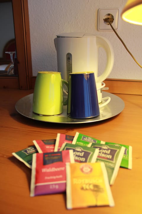Teeauswahl auf dem Zimmer Sackmann Wanderhotel