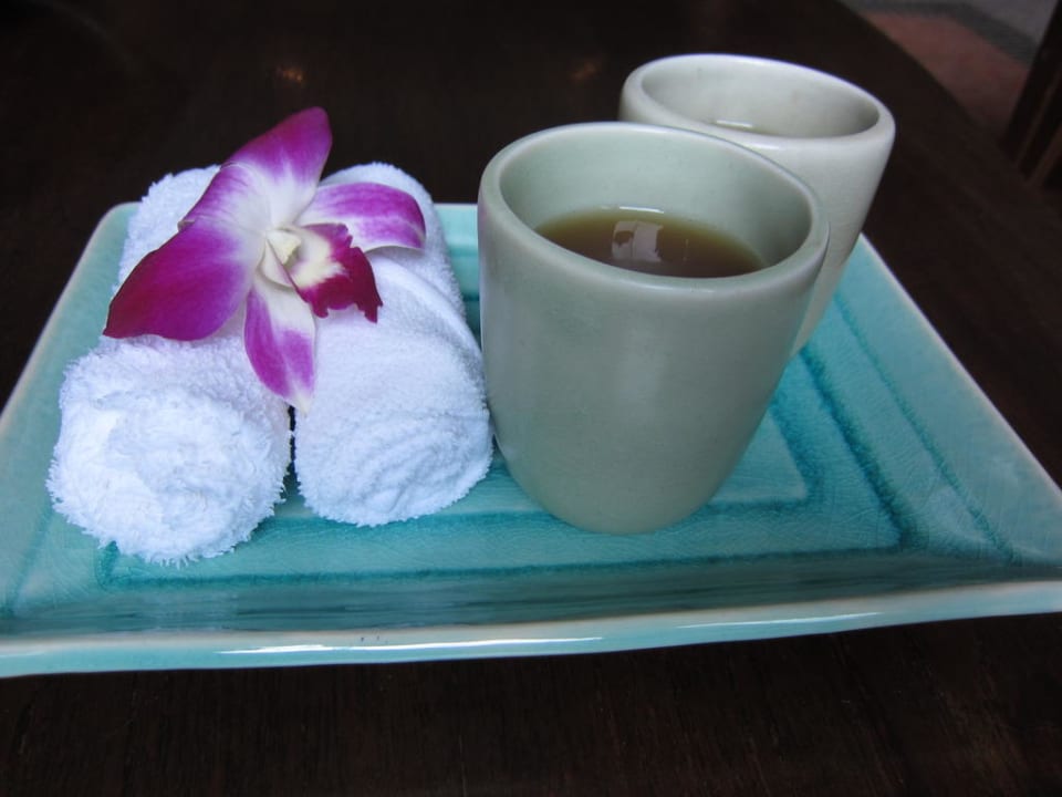 Begrüssung in der Lobby Hilton Hua Hin Resort & Spa