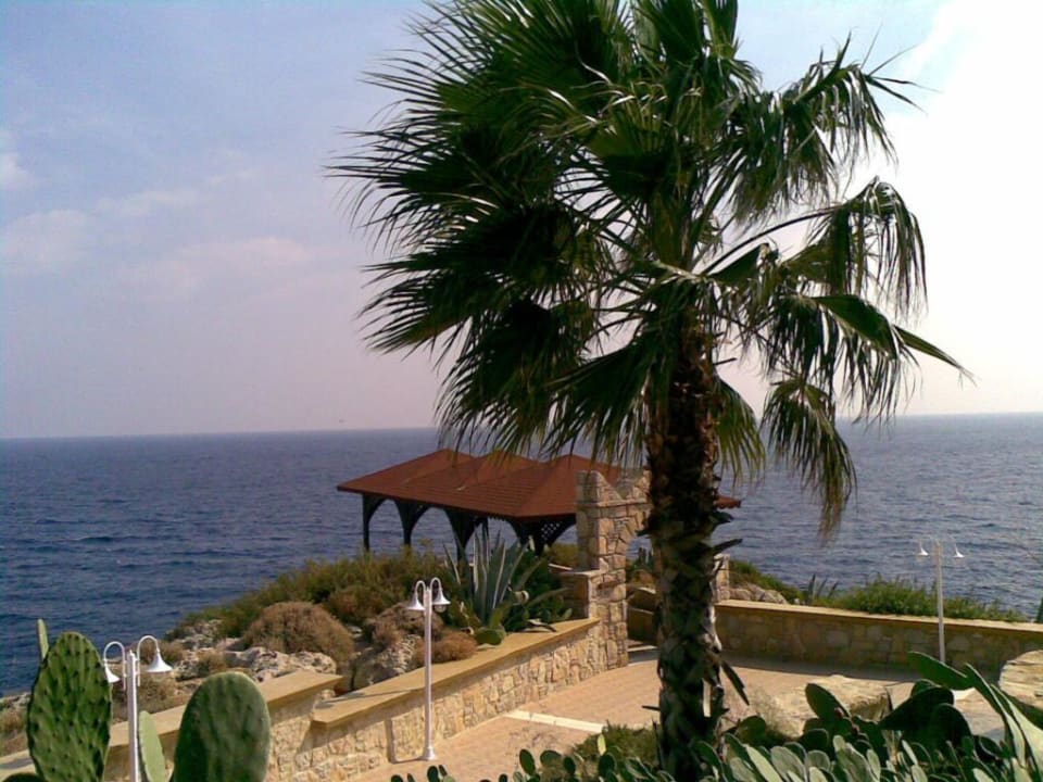 Ausblick vom Hauptrestaurant Hotel Kalithea Horizon Royal