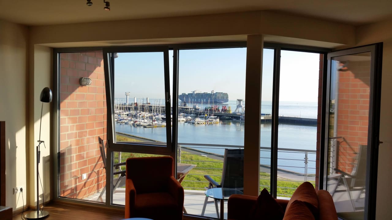 Ausblick Wohnung Haus Residenz am Yachthafen Hamer Ferienappartements
