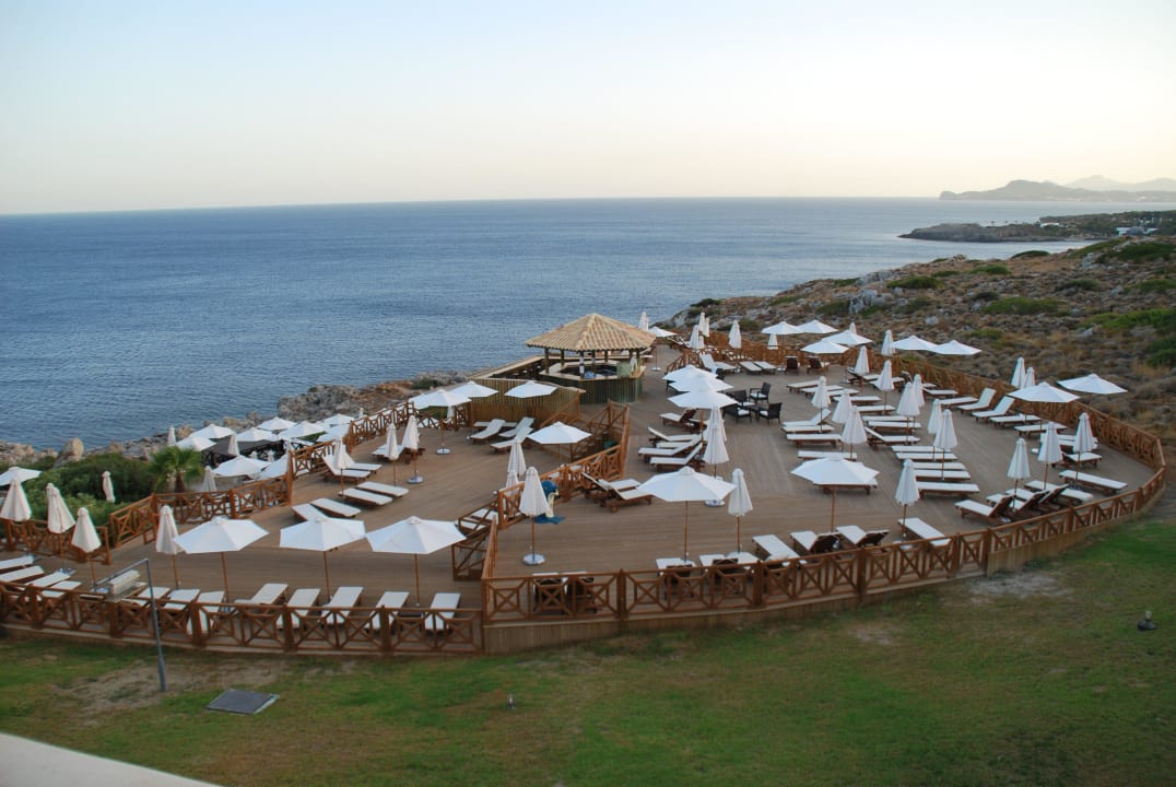 Ausblick von unseren Balkon Hotel Kalithea Horizon Royal