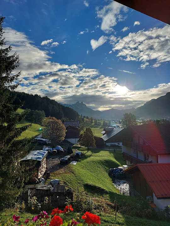 Ausblick Bauernhof Haus Waldesruh
