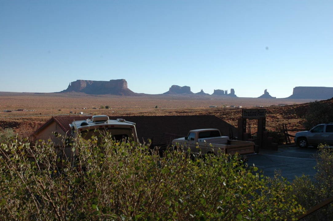 Aussicht vom Zimmer am Tag Goulding's Lodge