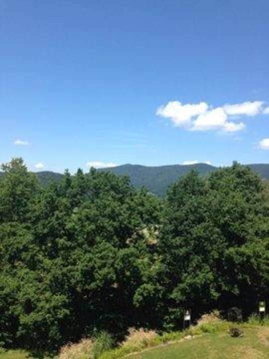 Blick aus unserem Zimmer Spirit & SPA Hotel Birkenhof am Elfenhain