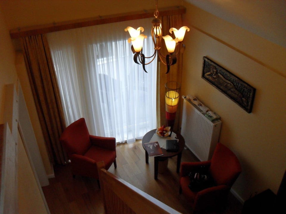 Blick von oben im Zimmer Göttin des Glücks Märchenhotel