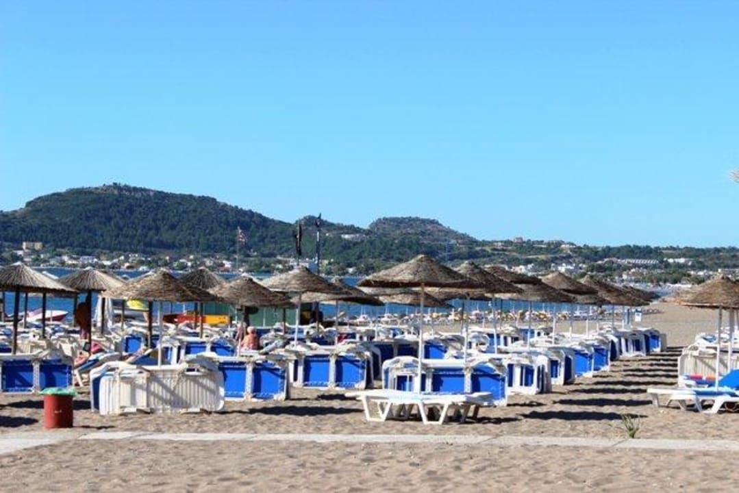 Blick zum Strand Hotel Calypso Beach