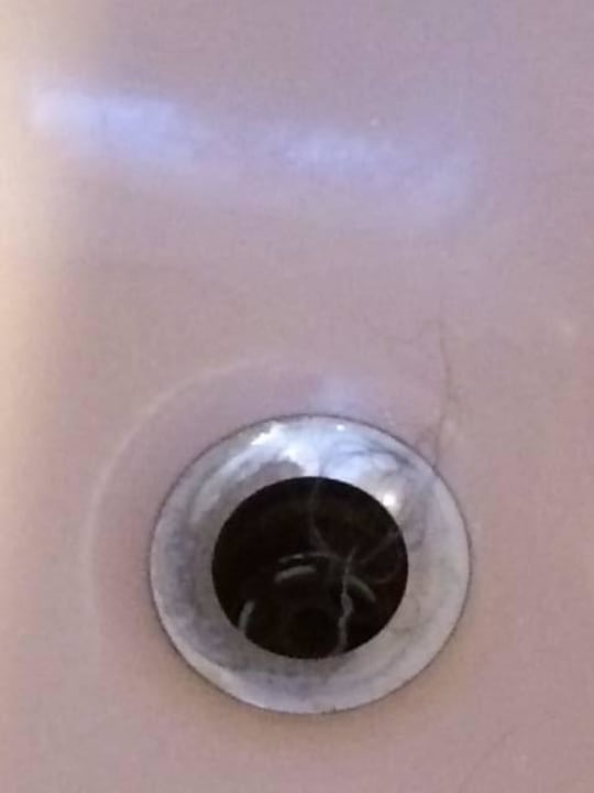 Haare im Abfluss der Dusche Land-gut-Hotel Zur Linde Heede