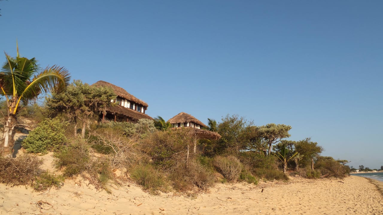 Bungalows seen from the beach Hotel Le Paradisier