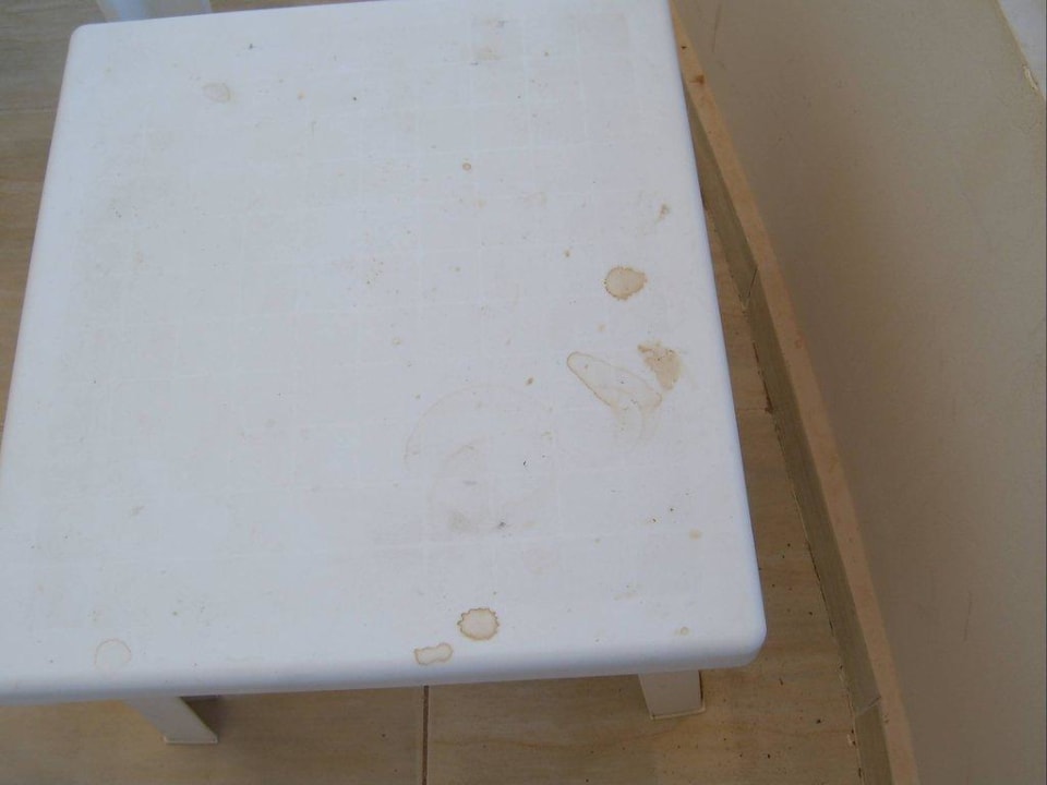 Balkontisch bei Ankunft Hotel Yara Beach Club