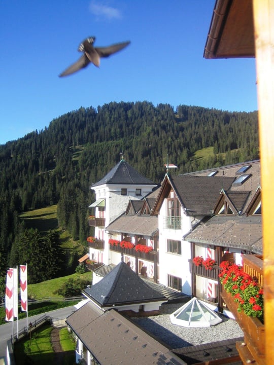 Ausblick vom Balkon Schlosshotel Fiss