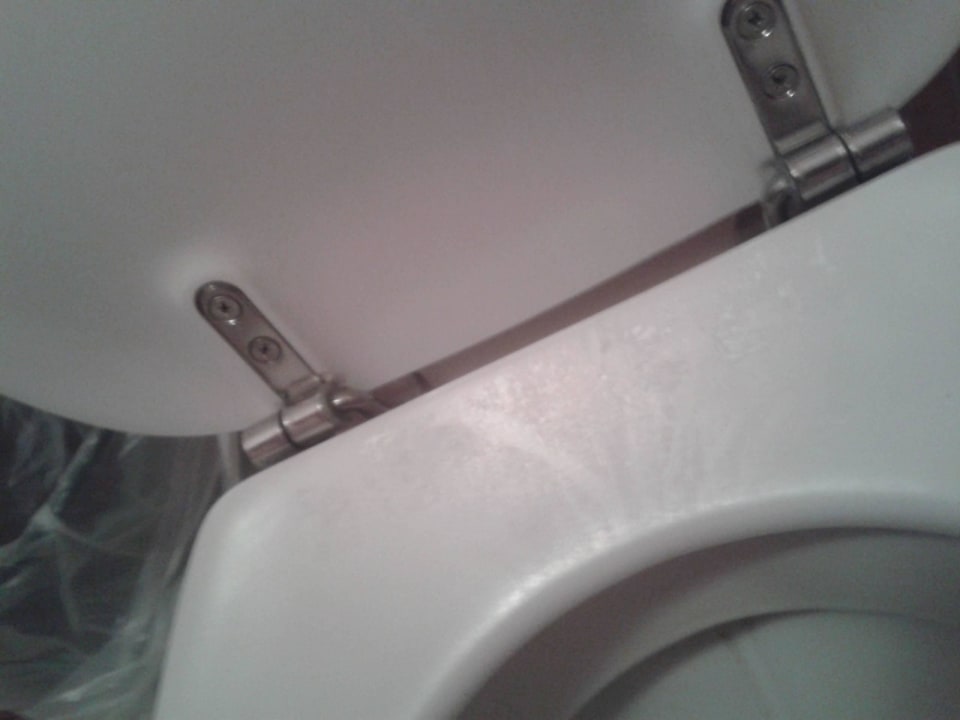 Die Toilettenbrille am 1. Abend Landhotel Maiergschwendt