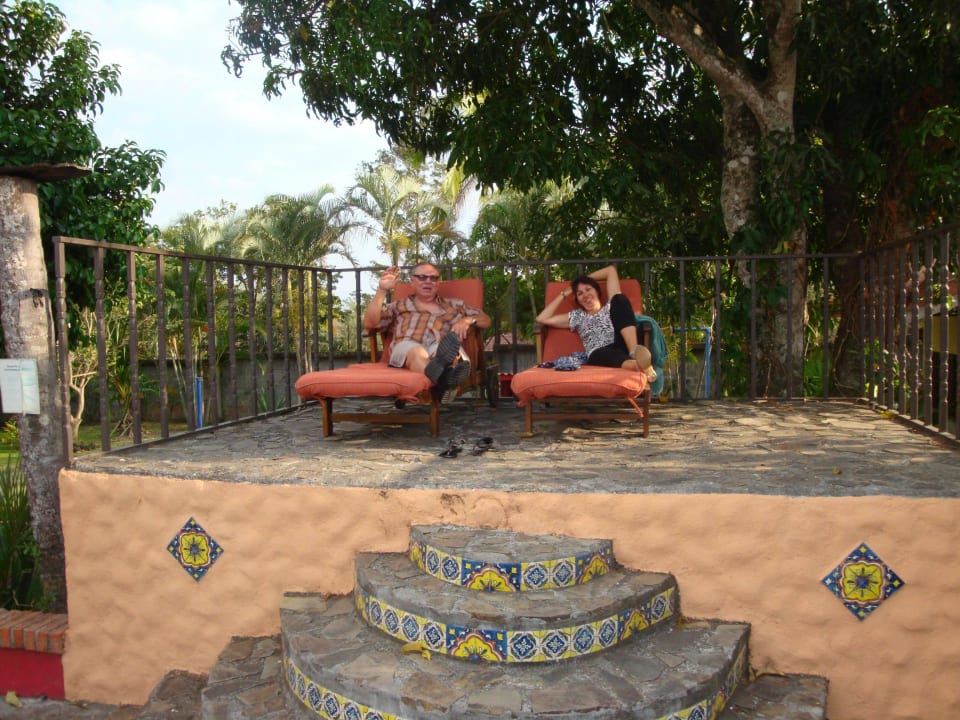 A high terras to over see the pool and play ground Dushi Vida Country Inn
