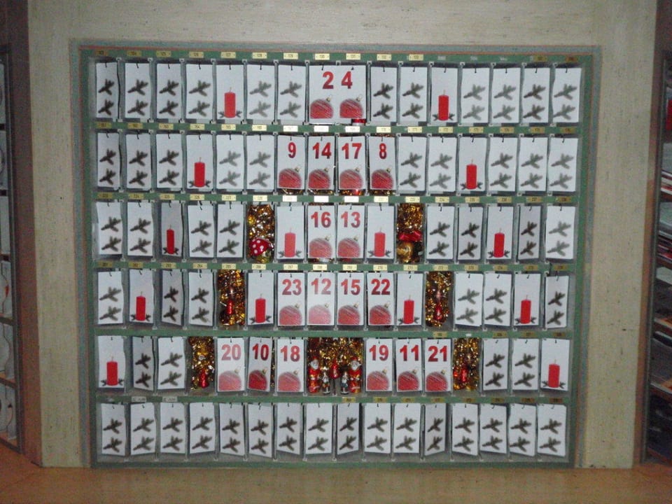 Adventskalender an der Rezeption Hotel Das Ludwig