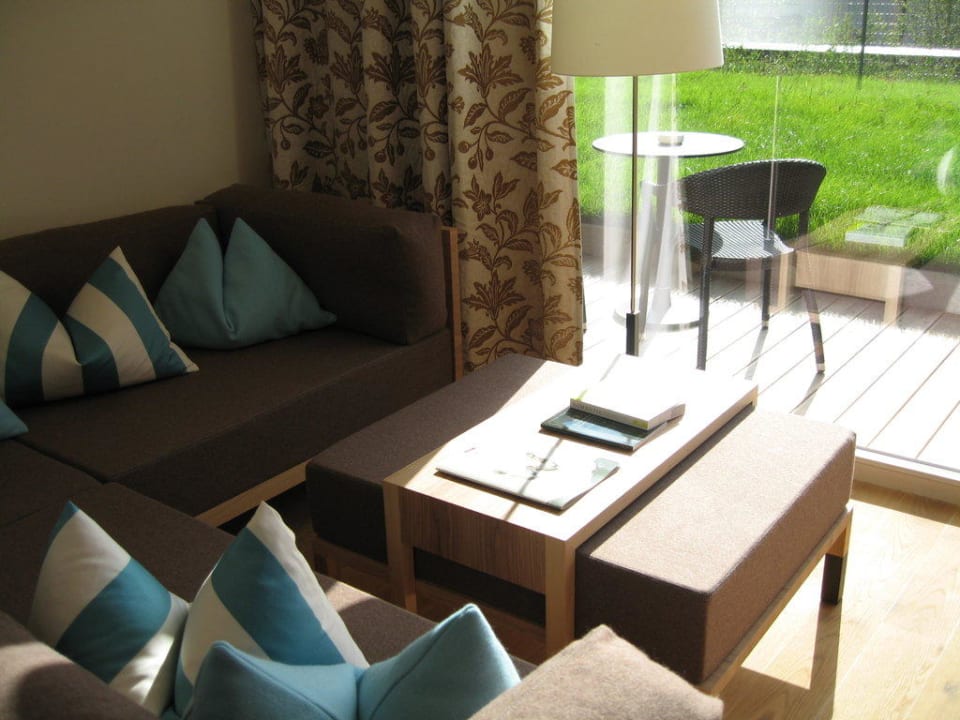 Blick auf die Terrasse Romantik Spa Hotel Elixhauser Wirt