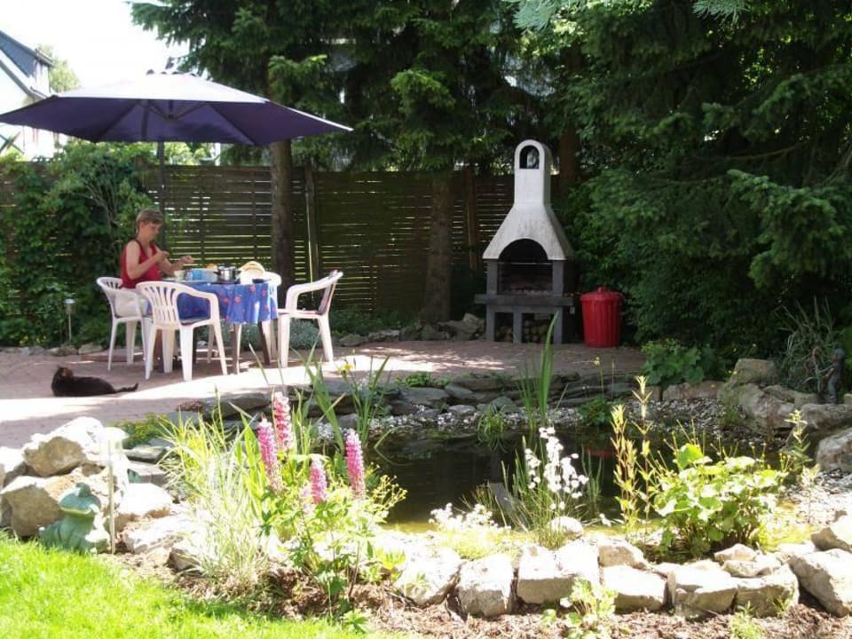 Gartenteich Ferienwohnung Elsholz Usseln
